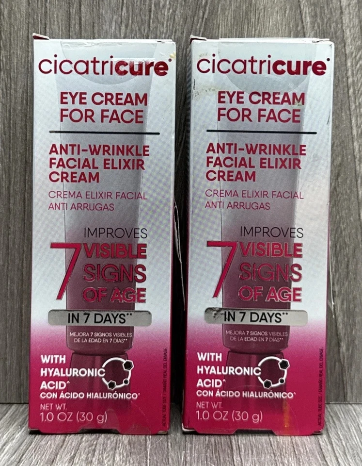 LOTE DE 2 crema de ojos Cicatricure para rostro crema elixir facial antiarrugas 1 oz Foto 1 de 1