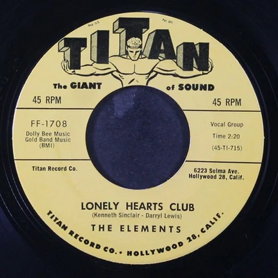ELEMENTS: lonely hearts club / bad man TITAN 7" Single 45 RPM - Image 1 of 2