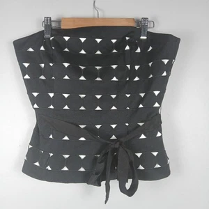 White House Black Market Corset Women Sz 2 Black and White - Bild 1 von 10