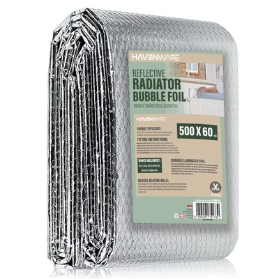 60cm x 5m Radiator Heat Reflective Insulating Foil Energy Saving Radiator Pad UK - Image 1 of 4