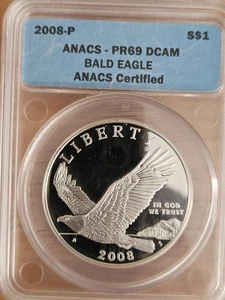 2008-P Bald Eagle Commemorative Dollar PR69 DCAM - Picture 1 of 2