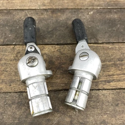 Vintage Raleigh Bar End Friction Shifters Pair Road Touring Bike Drop Bar Alloy - Image 1 of 4