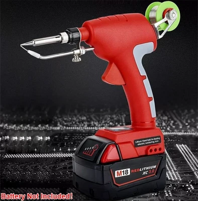 JHJQZCYG 75W Soldering Iron Gun Kit For Milwaukee 18V Battery Portable Welder Gun for DIY
