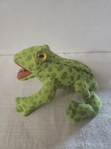 Folkmanis MINI FROSCH realistische 5 Zoll grüne Plüsch-Fingerpuppe Kröte Amphibie Anura - Bild 1 von 5