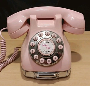 Telefono Metro rosa originale Mary Kay retrò vintage con cassetto note BELLO TESTATO funziona - Foto 1 di 13