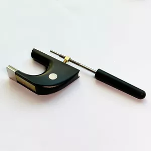 3/4 Double Upright Bass Bow Ebony Frog Abalone German Style Button Single Eye - Picture 1 of 5