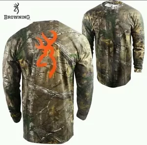 NWT BROWING BUCKMARK~ LONG SLEEVE CREW TEE SHIRT ~ RTX/ BLAZE (XL) WASATCH - Picture 1 of 1