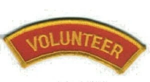 SECURITY & RESCUE EMBROIDERED PATCH - VOLUNTEER TAB - IRON-ON -- NEW - 4" - Picture 1 of 1