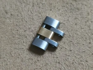 Tudor Prince Oyster Date steel and gold link for bracelet band 62453 mm 14 good - Imagen 1 de 13