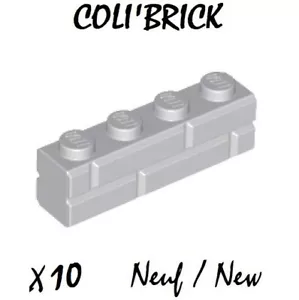 Lego 15533 - 10x Brick 1x4 Masonry Wall Mur - Gris / Light Bluish Gray - Neuf - Imagen 1 de 1