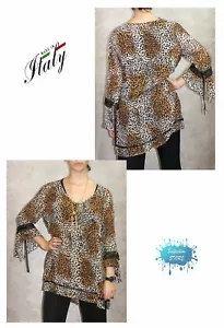Casacca donna completo twin set elegante leopardato made in Italy LIA DONNA - Bild 1 von 2