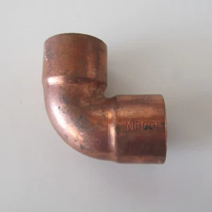 1-1/2"  COPPER 90-DEGREE SWEAT ELBOW - Picture 1 of 2