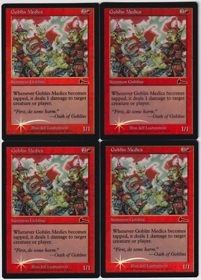 MTG Foil 4X Goblin Medics X4 Urza's Legacy Magic - (2X SP/NM & 2X HP) - Image 1 of 2
