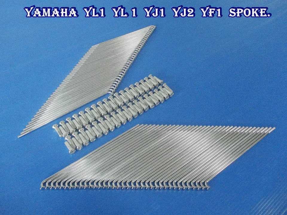 Fit YAMAHA YL1 YL 1 YJ1 YJ2 YF1 F/R SPOKE & NIPPLE SET 144 PCS."STAINLESS" [mi] Foto 1 de 4