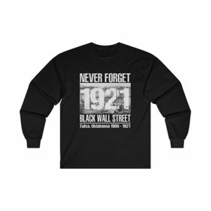 Black Wall Street T Shirt S - 5XL Long Sleeve Tee - Picture 1 of 10