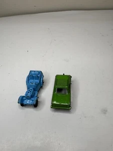 Vintage Tootsie Toy Cars Lot Of 2 Roadster Rat Rod Blue VW Green Rabbit 1960’s - Picture 1 of 8