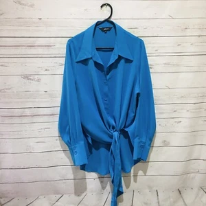 MOTTO Top Shirt Blouse Size 14 Long Sleeve Tie Front - Picture 1 of 7