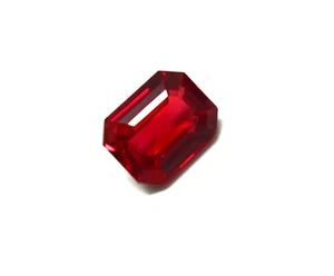 Emerald Cut Ring Ruby Pendant Natural Red Ruby 10-12 Ct Loose Ruby Gemstone - Picture 1 of 8