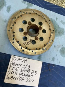 2001 Yamaha Warrior 350 Rear Brake Rotor Rotar Hub Assembly 102 - Picture 1 of 10