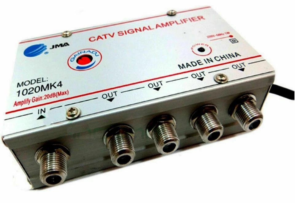 AMPLIFICATORE PER TV, AMPLIFICATORE ANTENNA, 4 USCITE FINO A  20DB - Immagine 1 di 1