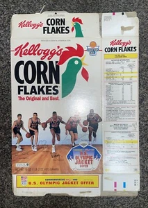 Caja de cereales Dream Team de baloncesto olímpico 1992 Kellogg's Corn Flakes - Imagen 1 de 4