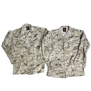 Pair of 2 USMC Desert MARPAT Blouse Shirt Jacket Top Small / Regular Camo MCCUU - Picture 1 of 9