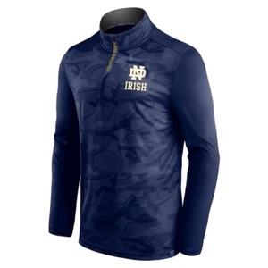 Fanatics Men’s Notre Dame Football Depth Chart Camo 1/4 Zip Jacket Jersey XL - Picture 1 of 12