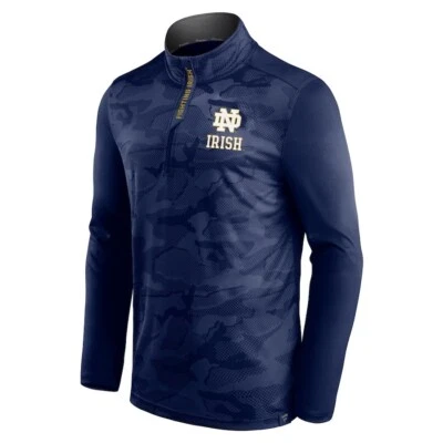 Chaqueta deportiva grande L Fanatics para hombre Notre Dame fútbol gráfico de profundidad camuflaje 1/4 cremallera Foto 1 de 4