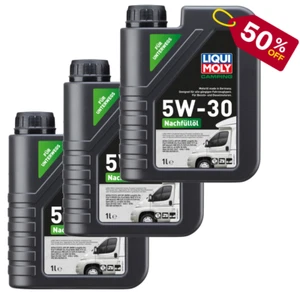 LIQUI MOLY 21814 NACHFÜLLÖL 5W-30 3x 1 Liter, Camping Wohnmobil Camper - Bild 1 von 5