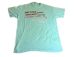 VTG Cotting School Emmanuel College Shirt Adult Extra Large Single Stitch 90s - Picture 1 of 9