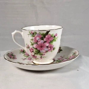 Chelsea Pink Apple Blossom Demitasse Cup and Saucer England Mint Condition - Picture 1 of 5