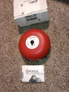 Potter Electric 120VAC Powered Fire / Burglary Alarm Bell PBA-1206 6" - Picture 1 of 9