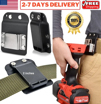 Clip On Tool Belt Cordless Drill Holder Tape Hook Holster for Dewalt Milwaukee &