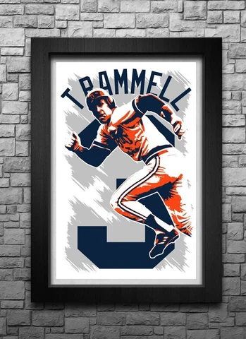 ALAN TRAMMELL art print/poster DETROIT TIGERS FREE S&H! JERSEY Cover