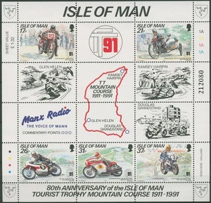 Isle of Man 1991 Tourist-Trophy Bergrennen Block 15 postfrisch (C90622) - Picture 1 of 1