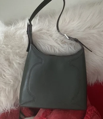 Vintage Cole Haan Dark Green Leather Shoulder Bag 10,5’’9,5’’3’’ - Image 1 of 4