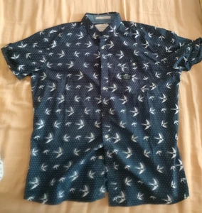 Crosshatch swallow print mens shirt XXL - Picture 1 of 5