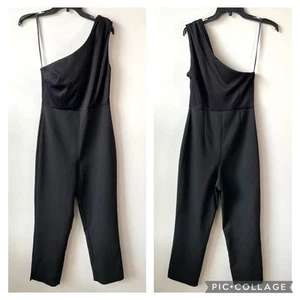 Ted Baker Orliie One Shoulder Jumpsuit Black 2 US 6 - Picture 1 of 10