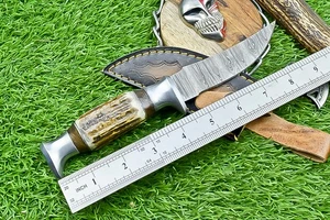 Coltello Skinner Acciaio Damascato Fatto a Mano Personalizzato, Coltello da Caccia - COLTELLO Campeggio -929 - Foto 1 di 10