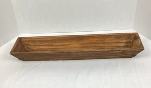 Rectangular Stained Wooden Box, Table Centerpiece, Farmhouse 21.5" x 3" x 5" - Picture 1 of 13