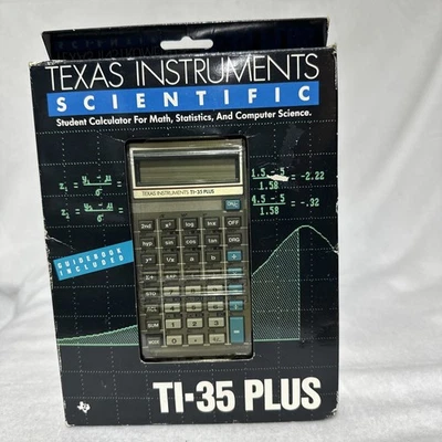 VTG 1987 Texas Instruments TI-35 Plus Scientific Calculator New With Box Italy - Image 1 of 4