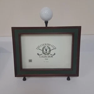 Vintage 1997 FIGI Country Club Golfrahmen 5x7 handbemalt Golfball Dekor Geschenk - Bild 1 von 8