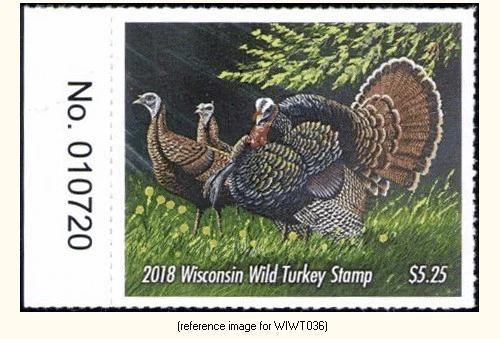 D2K Wisconsin Wild Turkey 2018 $5.25 w/#tab - Image 1 of 1