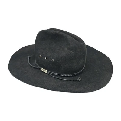 Stetson  7 1/8 JBS Branded "Tyler"  Cowboy Hat 4X Beaver Black - Image 1 of 4