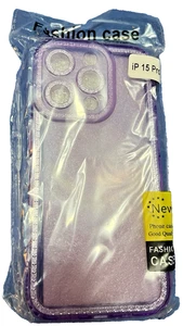 iPhone 15 Pro Glitter Case - Purple Sparkle Fashion Cover w/Protection - Picture 1 of 2