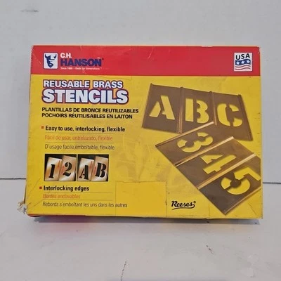 C.H. Juego de plantillas entrelazadas Hanson 10076, letras/números Foto 1 de 4