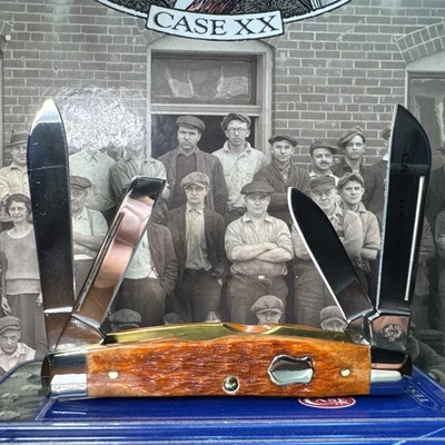 Case XX Med. Congress 64052 Case Brothers Chestnut Bone 2003 Model Mint In Tin - Image 1 of 4