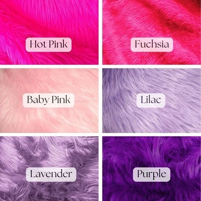 Tela de piel sintética peluda esponjosa por yarda - 60" de ancho suave pila larga para decoración Foto 1 de 4