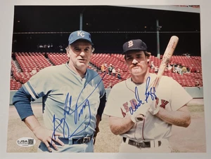 WADE BOGGS & GAYLORD PERRY Signed 8x10 Photo-HOF-RED SOX-ROYALS-JSA - Picture 1 of 5