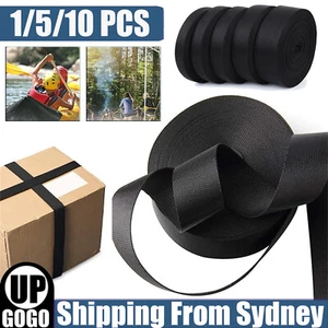 1/5/10x Heavy Duty 38mm Durable Webbing Strap–Ideal for Outdoor Camping Backpack - Picture 1 of 12